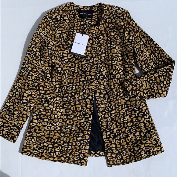 Who What Wear Jackets & Blazers - NWT Who What Wear Cheetah Print Frock Jacket